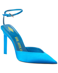 The Attico Perine Satin Pump Blue