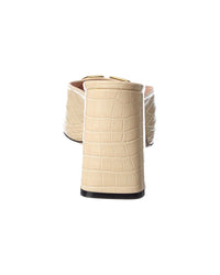 Valentino Vlogo Signature 95 Croc-Embossed Leather Sandal