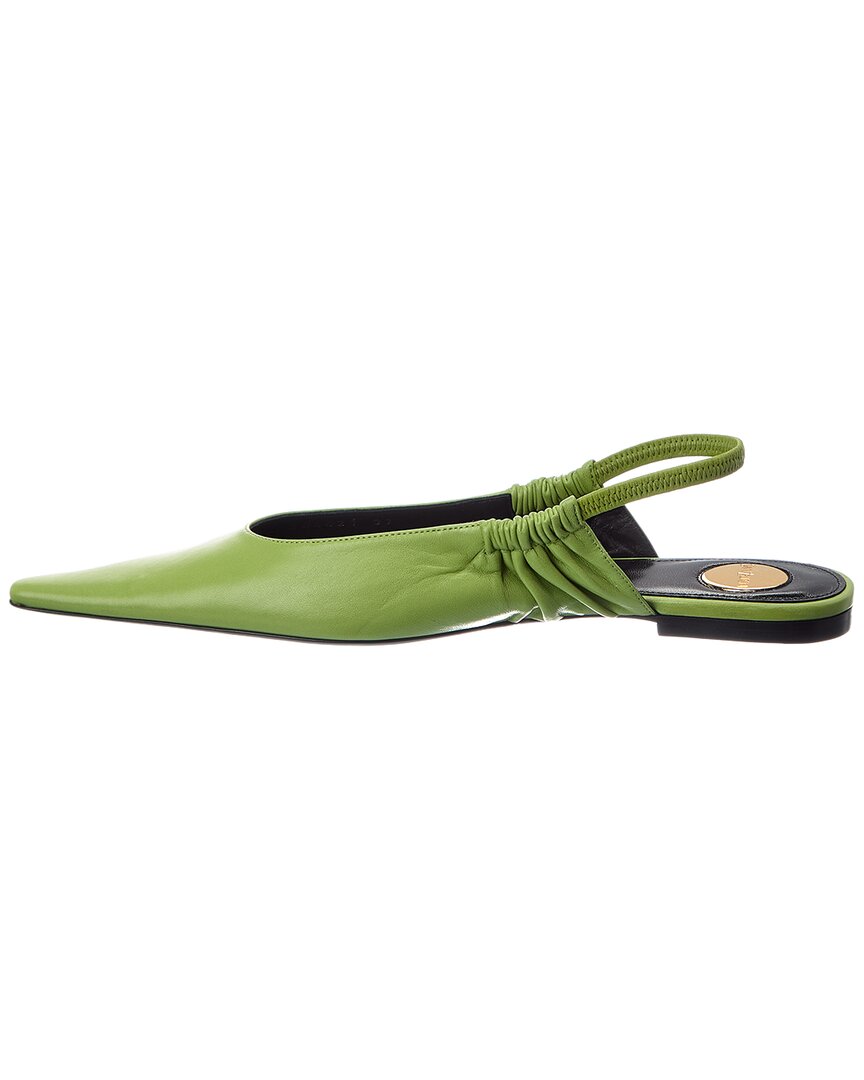 Saint Laurent Saint Laurent Anne Marie Leather Slingback Ballerina Flat