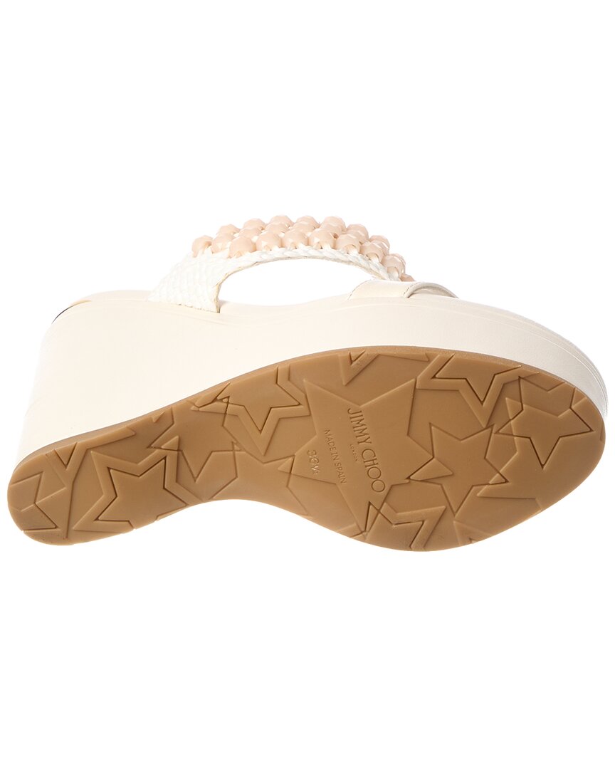 Jimmy Choo Jimmy Choo Leather & Raffia 130 Espadrille Sandal