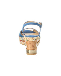 Jimmy Choo Jimmy Choo Denim & Leather Wedge Sandal