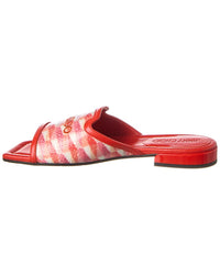 Jimmy Choo Jimmy Choo Nako Woven & Leather Flat