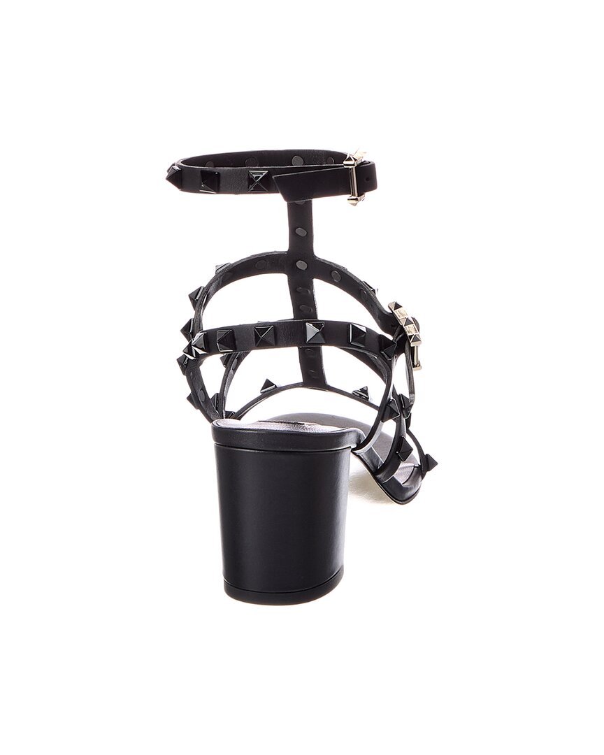 Valentino Rockstud Caged 65 Leather Ankle Strap Sandal