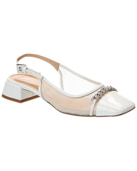 Baldini Baldini 25 Patent & Mesh Slingback Pump