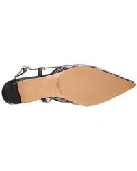 Baldini Baldini Raffia & Leather Slingback Pump