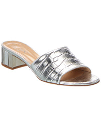 Baldini Baldini Croc-Embossed Leather Sandal