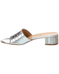 Baldini Baldini Croc-Embossed Leather Sandal