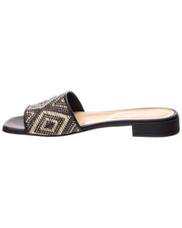 Baldini Baldini Raffia & Leather Sandal