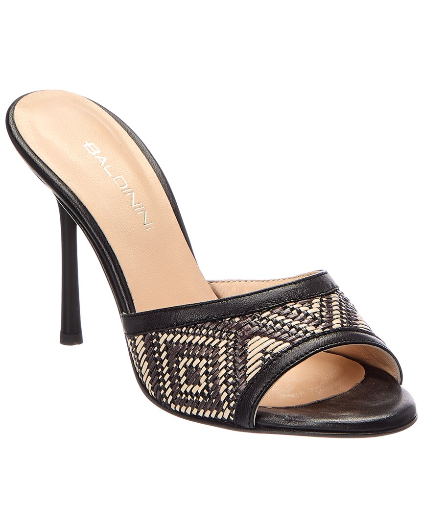 Baldini Baldini Raffia & Leather Sandal