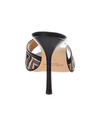 Baldini Baldini Raffia & Leather Sandal