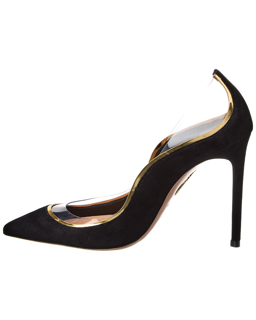 Aquazzura Obsession 105 Suede & Vinyl Pump