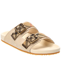 Burberry Burberry Check Urchin Suede & Canvas Sandal
