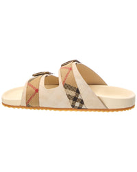 Burberry Burberry Check Urchin Suede & Canvas Sandal