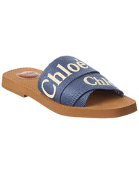 Chloé Chloé Woody Logo Canvas Sandal