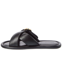 Ferragamo Ferragamo Gancini Leather Sandal