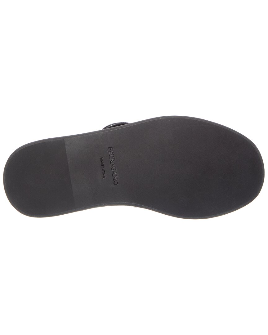 Ferragamo Ferragamo Gancini Leather Sandal
