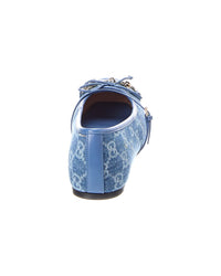 Gucci Gucci Horsebit Denim Ballet Flat
