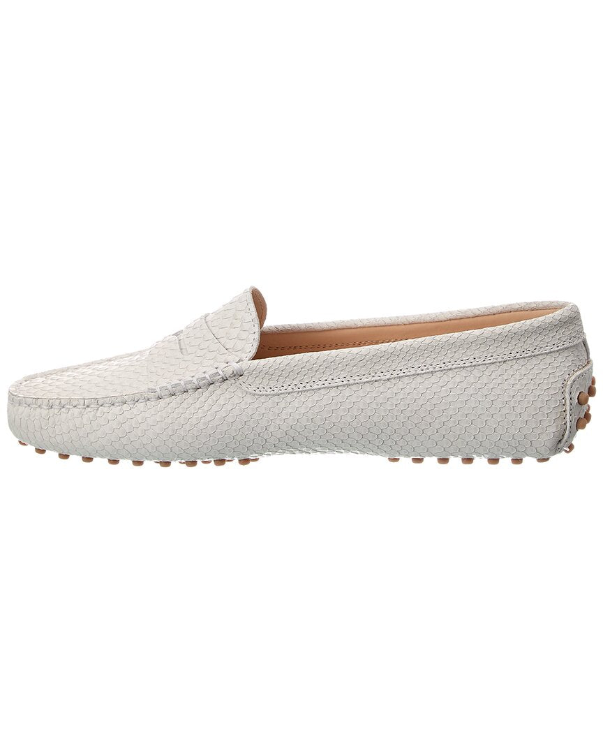 Tod’S Gommini Snake-Embossed Leather Loafer