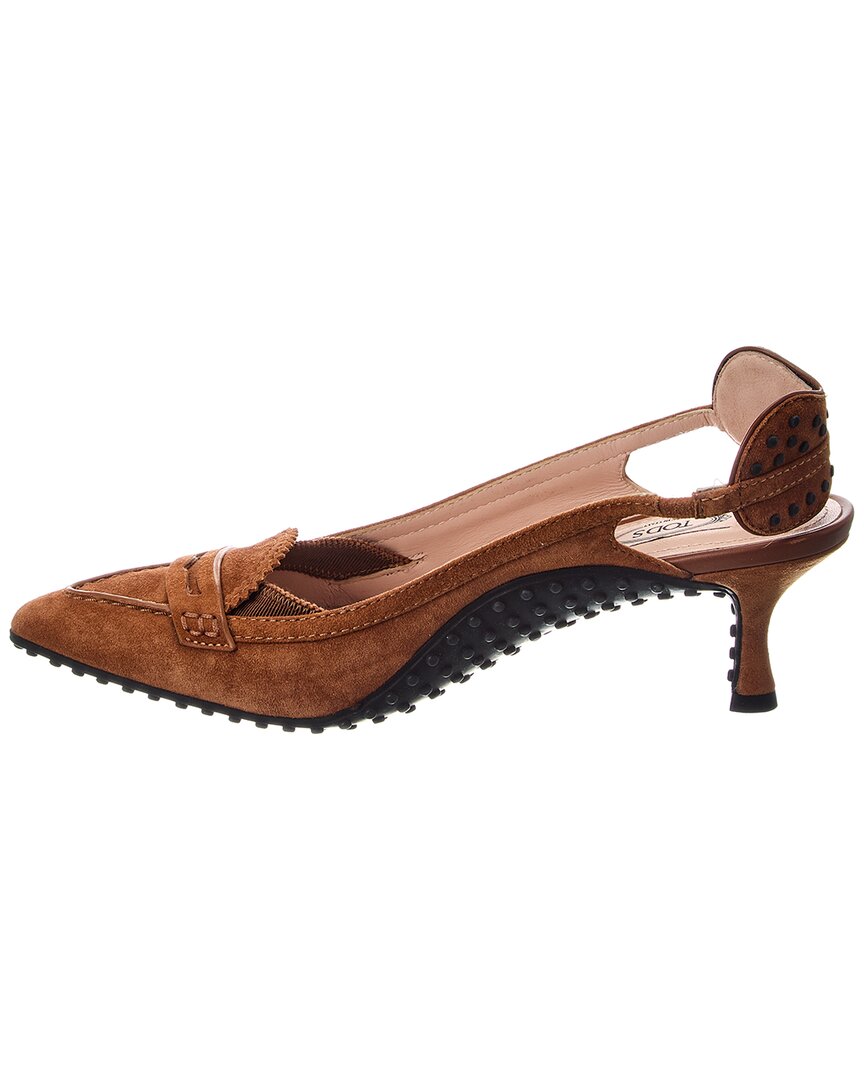 TOD's Tod’S Gomma Suede Slingback Pump