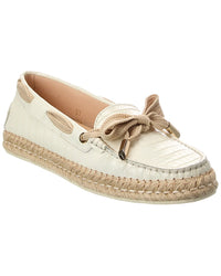 Tod’S Gomma Croc-Embossed Leather Espadrille