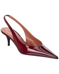 AMINA MUADDI Amina Muaddi Anok Patent Slingback Pump