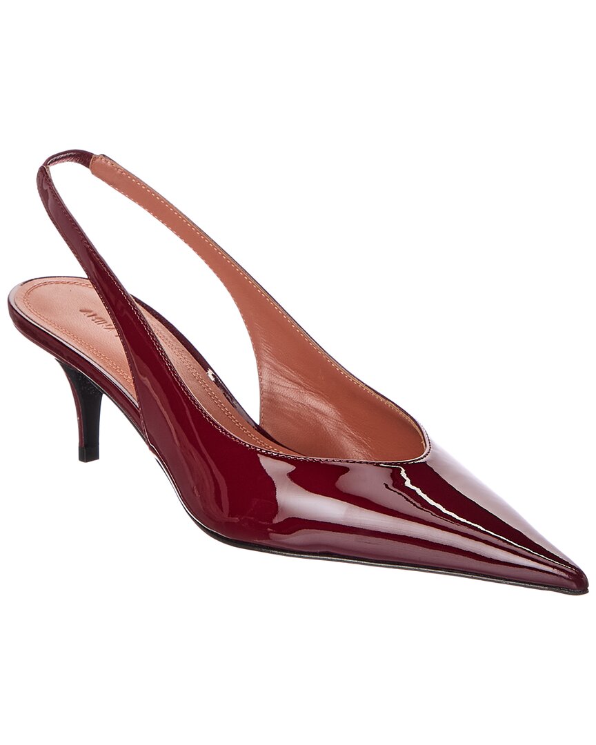 AMINA MUADDI Amina Muaddi Anok Patent Slingback Pump
