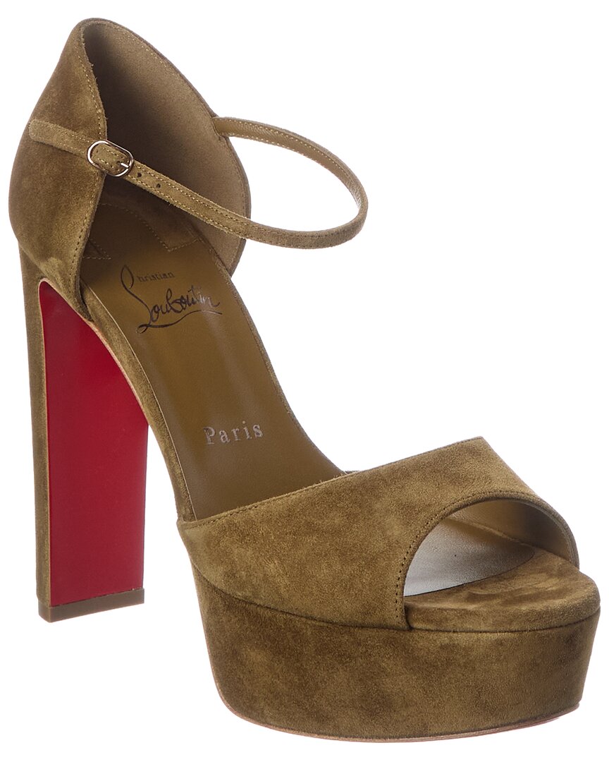 Christian Louboutin Christian Louboutin Sandaloo 130 Suede Platform Sandal