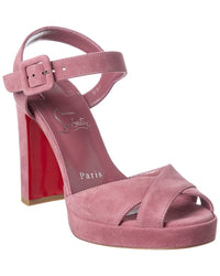Christian Louboutin Christian Louboutin Cora 100 Suede Platform Sandal