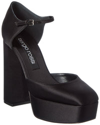 Sergio Rossi Sergio Rossi Alicia 80 Satin Platform Pump