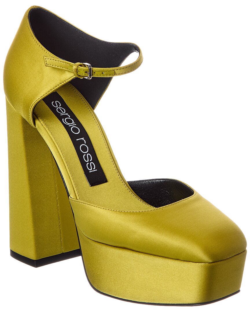 Sergio Rossi Sergio Rossi Alicia 80 Satin Platform Pump