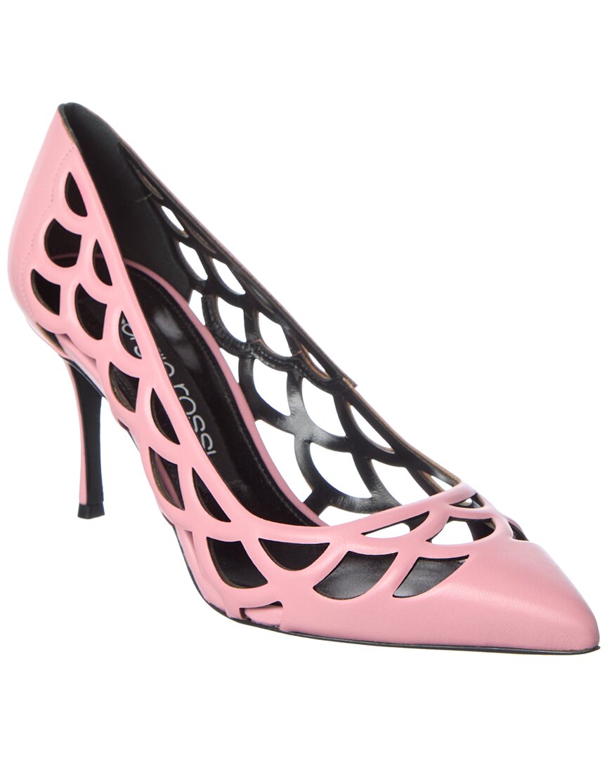Sergio Rossi Sergio Rossi Mermaid 75 Leather Pump