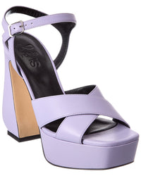 Sergio Rossi Leather Platform Sandal
