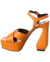 Sergio Rossi Sergio Rossi 90 Leather Platform Sandal