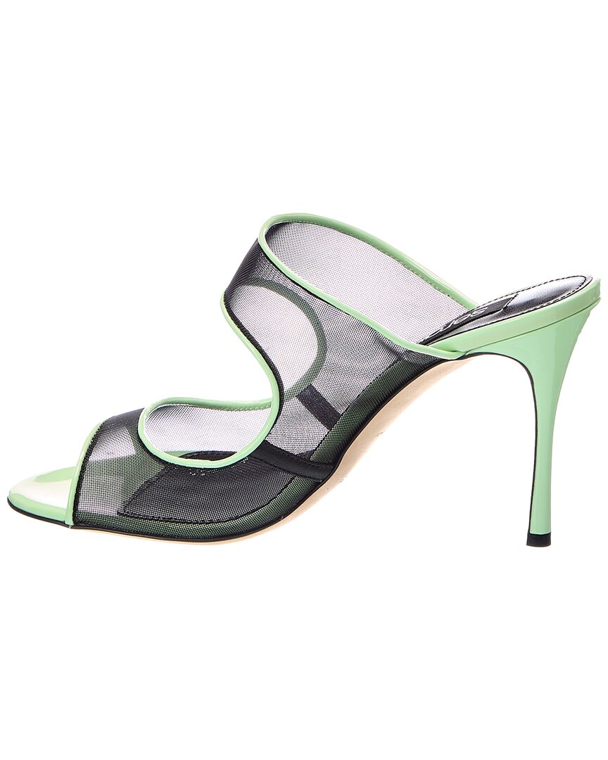 Sergio Rossi Sergio Rossi Godiva 90 Mesh & Patent Sandal