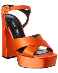 Sergio Rossi Sergio Rossi Alicia 90 Satin Platform Sandal