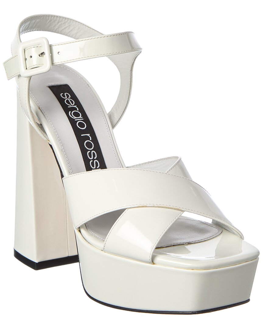 Sergio Rossi Alicia 90 Patent Platform Sandal