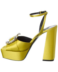Sergio Rossi Sergio Rossi Prince 80 Satin Platform Sandal
