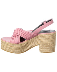 Sergio Rossi Sergio Rossi Akida 50 Leather Platform Sandal