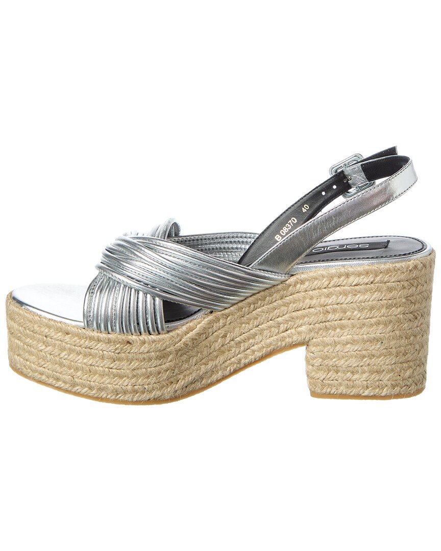 Sergio Rossi Sergio Rossi Akida 50 Leather Platform Sandal
