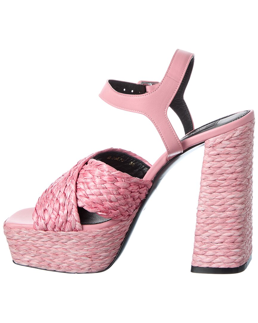 Sergio Rossi Sergio Rossi Seville 90 Straw Platform Sandal