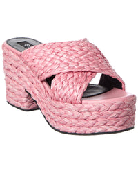 Sergio Rossi Sergio Rossi Seville 50 Straw Platform Sandal