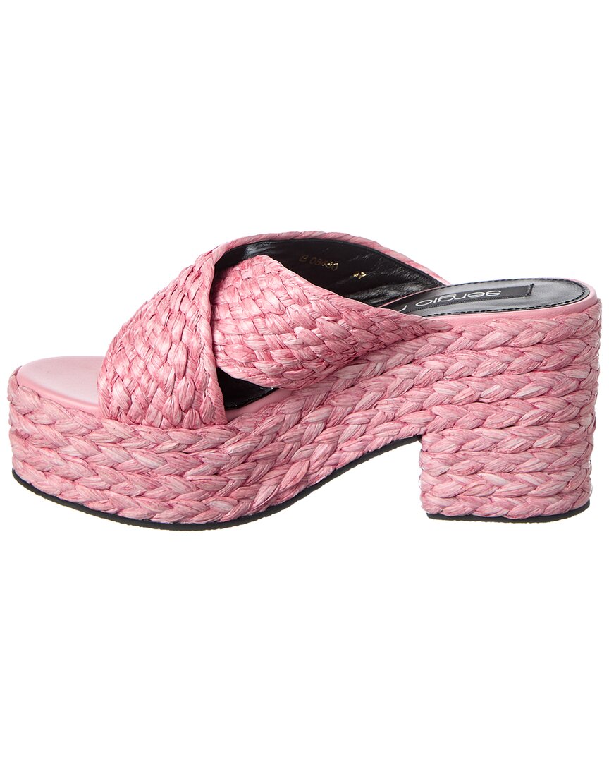 Sergio Rossi Sergio Rossi Seville 50 Straw Platform Sandal