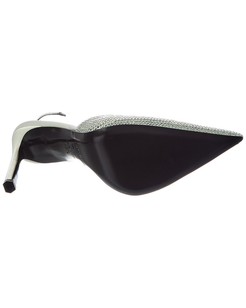 Sergio Rossi Sergio Rossi Evangelie 95 Satin & Vinyl Slingback Pump