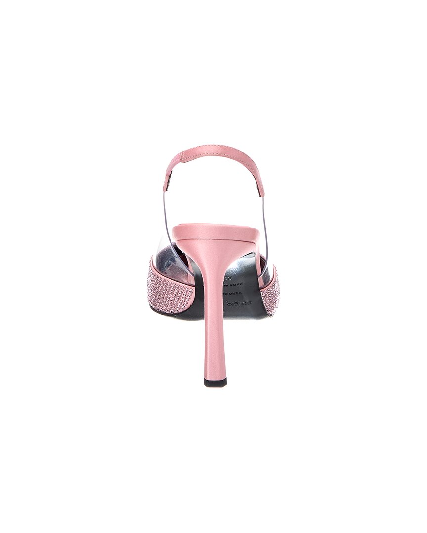 Sergio Rossi Sergio Rossi Evangelie 95 Satin & Vinyl Slingback Pump