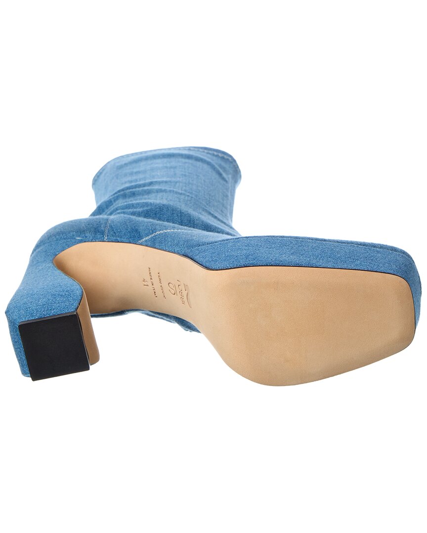 Sergio Rossi Sergio Rossi 80 Denim Platform Bootie