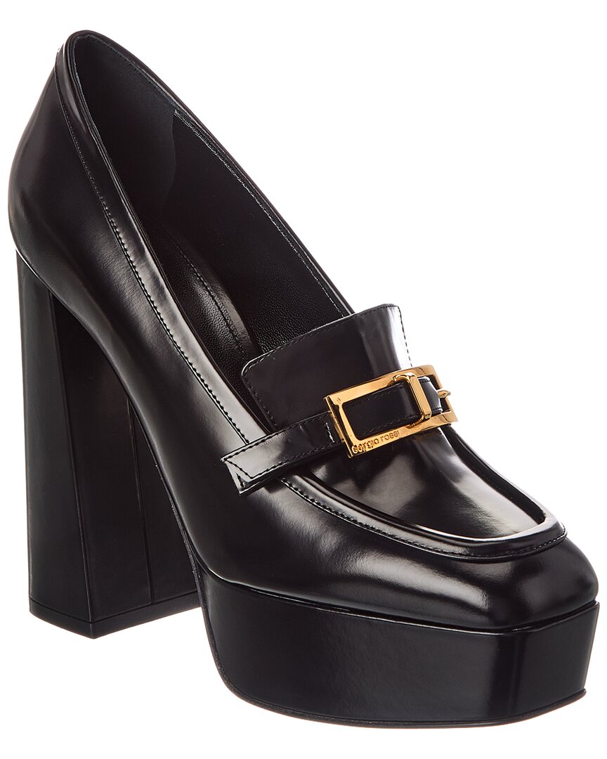 Sergio Rossi Sergio Rossi Nora 85 Leather Platform Pump
