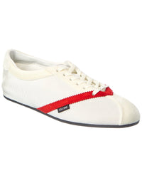 CELINE Celine Logo Velvet & Leather Sneaker