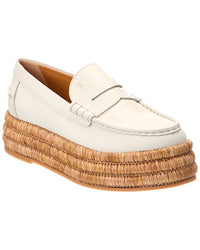 TOD's Tod's Leather & Raffia Espadrille