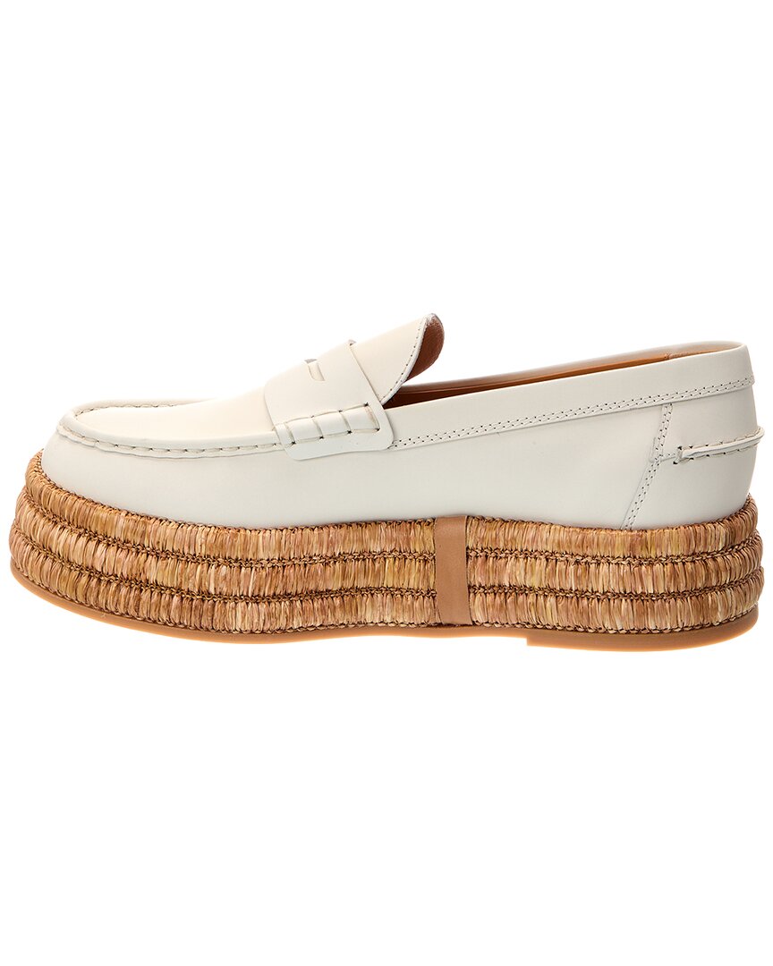 TOD's Tod's Leather & Raffia Espadrille