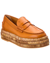 TOD's Tod's Raffia & Leather Espadrille